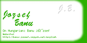 jozsef banu business card